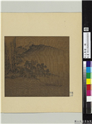宋元集绘　册　无款风溪归棹,绘画,山水,人物,树木,建筑,船