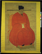 宋真宗坐像　轴,绘画,人物,器用