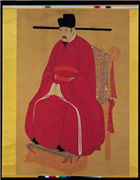 宋仁宗坐像　轴,绘画,人物,器用