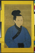 宋哲宗后半身像　轴,绘画,人物