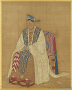 宋宣祖后坐像　轴,绘画,人物,器用