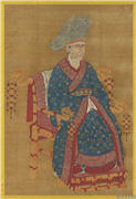宋真宗后坐像　轴,绘画,人物,器用
