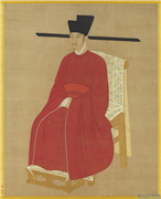 宋哲宗坐像　轴,绘画,人物,器用
