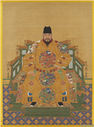 明英宗坐像　轴,绘画,人物,器用