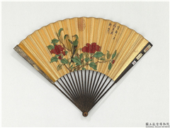 明宣宗御笔花鸟　成扇,绘画,花草,翎毛