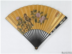 明吕纪画扶桑图　成扇,绘画,花草,翎毛