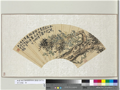 清人书画册　册　王云古柏青藤,绘画,树木,花草