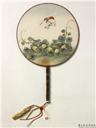 清人花卉　成扇,绘画,果蔬,花草,草虫