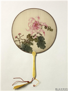 清人花卉　成扇,绘画,花草