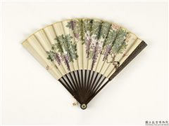 清人花卉　成扇,绘画,花草