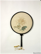 清人画菊　成扇,绘画,花草