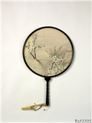 清人画梅竹　成扇,绘画,花草,树木