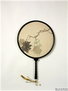 清人画葡萄　成扇,绘画,果蔬
