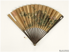 清人花卉　成扇,绘画,花草,草虫,山水