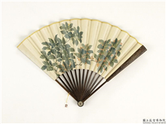 清人花卉　成扇,绘画,花草