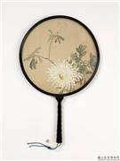 清人菊花　成扇,绘画,花草