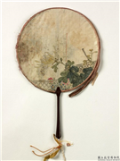 清人画菊　成扇,绘画,花草,建筑