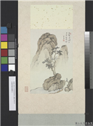 民国溥儒板桥涧水　轴,绘画,山水,人物,树木,建筑