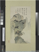 民国溥儒烟萝古寺　轴,绘画,山水,建筑,人物,树木