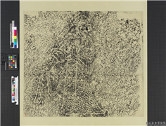 汉山东曲阜东安汉里画象拓片十五幅　轴　持绳索武士,墨拓,绘画,人物,器用