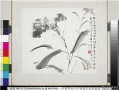 民国张大千于非闇花卉草虫　册　鸡冠花,绘画,花草