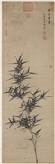 明夏昶半窗晴翠图　轴,绘画,树木