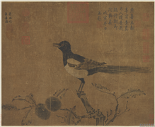 明边文进栗喜图　轴,绘画,果蔬,翎毛