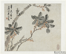 清吴熙载花卉册　册　栀子,绘画,花草