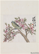 民国王震花鸟斗方　轴,绘画,花草,翎毛