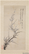 民国溥心畲梅花　轴,绘画,花草
