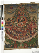 西藏十八世纪莲师集会树唐卡,绘画,其他,佛道人物,花草,祥瑞,器用,水中动植物