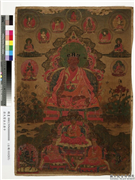 西藏十七世纪葛玛巴喜大宝法王唐卡,绘画,佛道人物,花草,山水,翎毛,树木,器用
