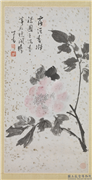 民国溥心畲花卉四屏　轴　牡丹,绘画,花草