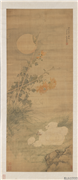 清居巢菊下鸡雏　轴,绘画,花草,翎毛,山水,草虫