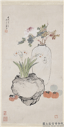 清居廉花果　轴,绘画,花草,器用,果蔬