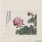 民国王震富贵花开　轴,绘画,花草