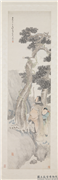 清任薰人物　轴,书法,人物,山水,树木,器用,花草