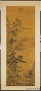 明仇英琵琶行图　轴,绘画,山水,经史-故事,树木,船,人物,走兽,建筑,器用,花草