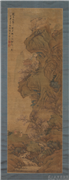 明蓝瑛仿赵文敏山水　轴,绘画,山水,花草,建筑,人物