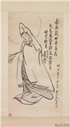 民国王震观音菩萨　轴,绘画,佛道人物,树木,花草