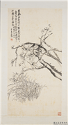 民国吴昌硕梅兰　轴,绘画,花草