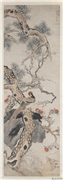 明周之冕寒香锦雉　轴,绘画,树木,山水,花草,翎毛