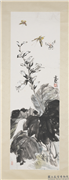 民国汪亚尘蝶恋花娇　镜片,绘画,花草,草虫