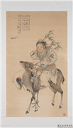 清钱慧安福禄寿　轴,绘画,人物,翎毛,走兽,果蔬,其他