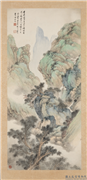 民国祁崑庐山忆旧　轴,绘画,山水,树木