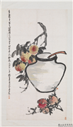 民国王震程璋王季眉多寿多男子　轴,绘画,器用,果蔬