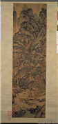 明文徵明画山水　轴,绘画,山水,花草,器用,建筑,树木,人物
