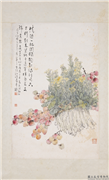 民国孙雪泥花卉　轴,绘画,果蔬
