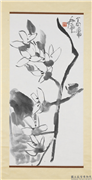 民国丁衍庸花鸟　轴,绘画,花草,翎毛