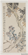 清陈鸿寿仿白阳花卉　轴,绘画,树木,花草